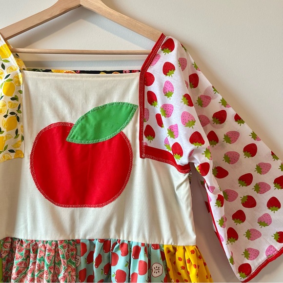 Handmade Fruit Paradise Flavorful Print Bandana Dress | SKU 11161 Apple - Picture 9 of 16